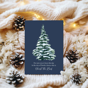 Christmas Greeting Card ~ For unto you is born this day a Savior who is Christ the Lord