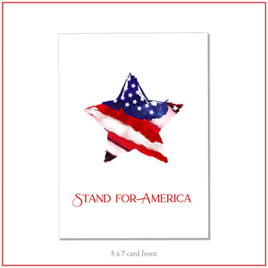 Patriotic Greeting Card ~ Stand for America!