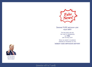 Birthday Greeting Card ~ Trump says "Birthdays are Overrated!"