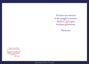 Patriotic Greeting Card ~ The torch of freedom